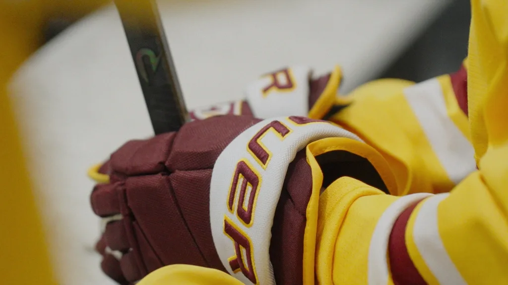 Edge School hockey athlete equipment and stick preparation