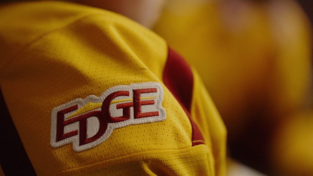 Edge School athletic jersey patch cinematography